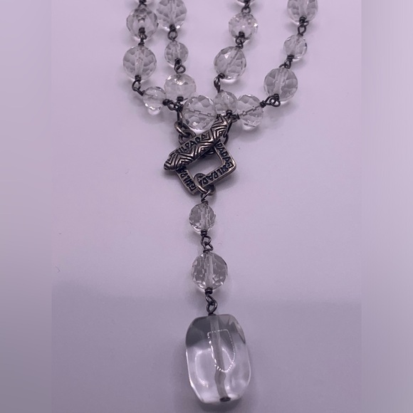 Silpada Vintage Sterling & Quartz Lariat Front Toggle Closure Necklace - Picture 16 of 16